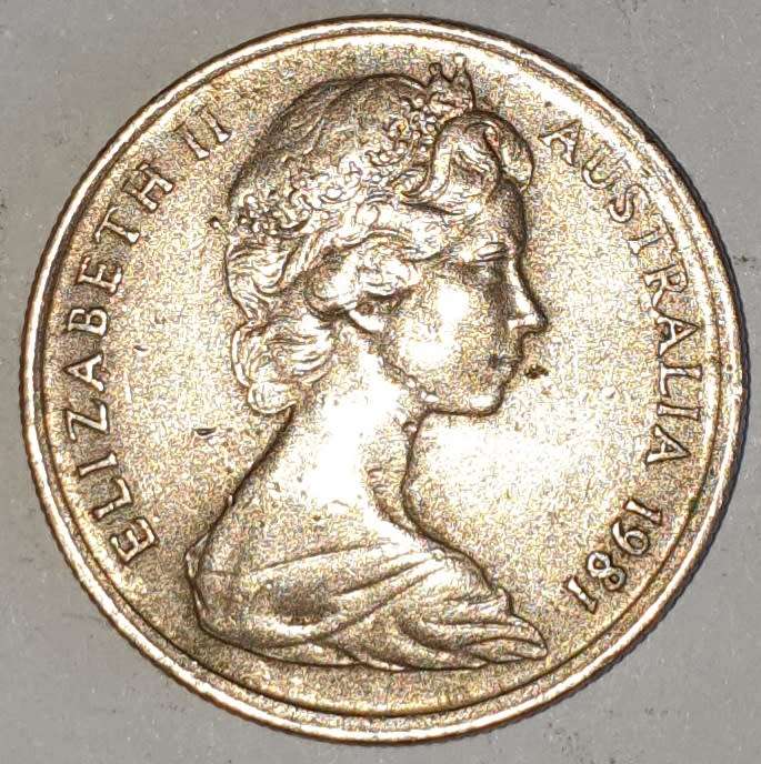 1981 - FIVE CENT - 5 CENT - AUSTRALIA - COPPER-NICKEL - KM# 64 - ECHIDNA